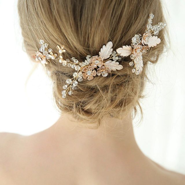 Handmade Bridal Hair Comb - Beach Wedding Bun