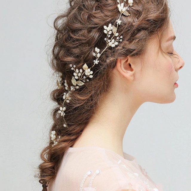 Bridal Hair style - The mono braid - Handmade Bridal Headpiece and Hairpins