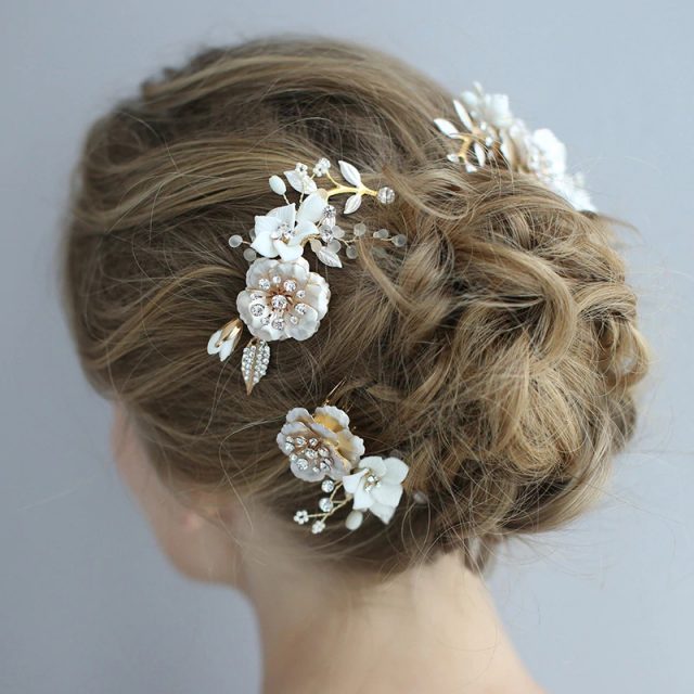 Handmade Bridal Hair Comb - The Big Bun